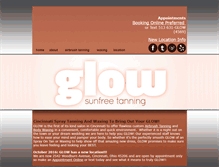 Tablet Screenshot of glowsunfreetanning.com